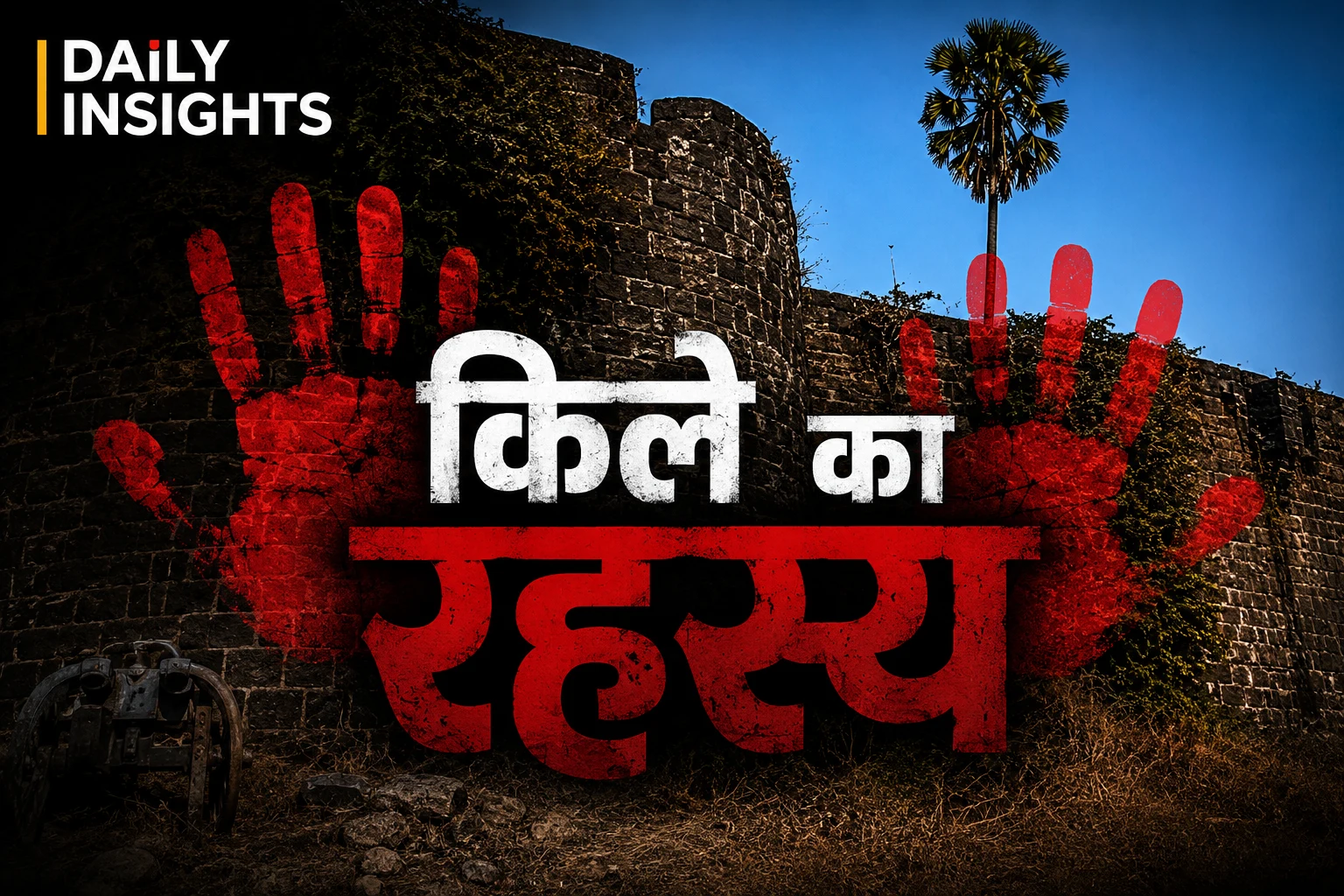 Kile Ka Rahasya Doordarshan horror show featuring a mysterious fort and red handprints