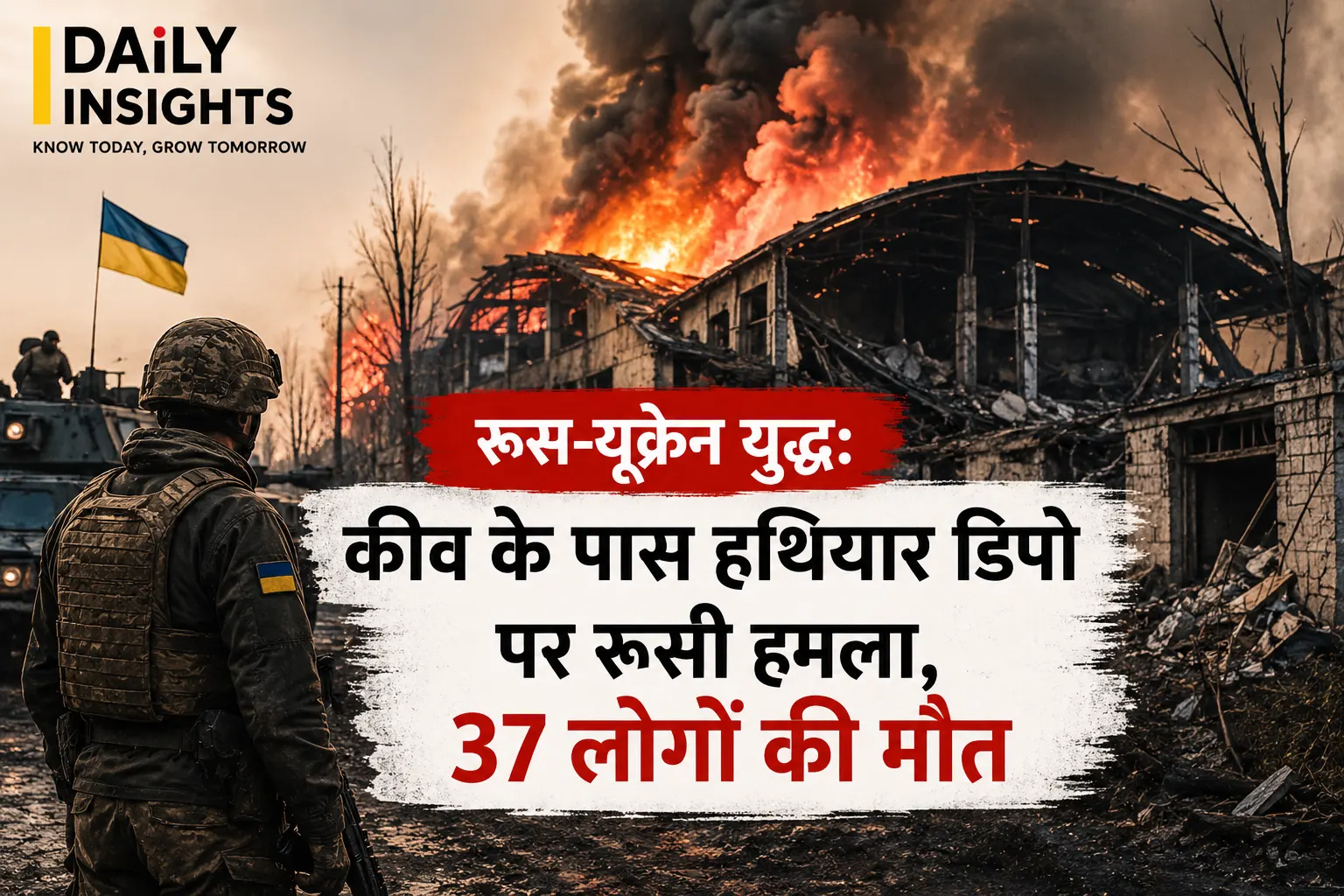 रूस-यूक्रेन युद्ध: कीव के पास हथियार डिपो पर रूसी हमला, 37 लोगों की मौत