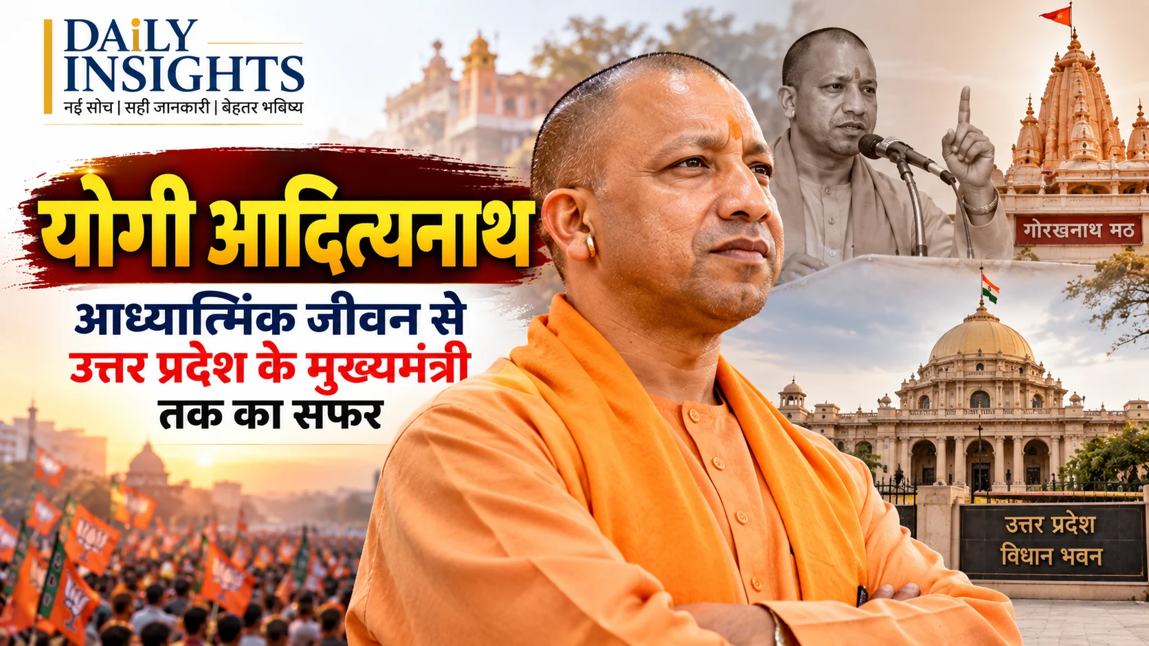 योगी आदित्यनाथ: आध्यात्मिक जीवन से उत्तर प्रदेश के मुख्यमंत्री तक का सफर