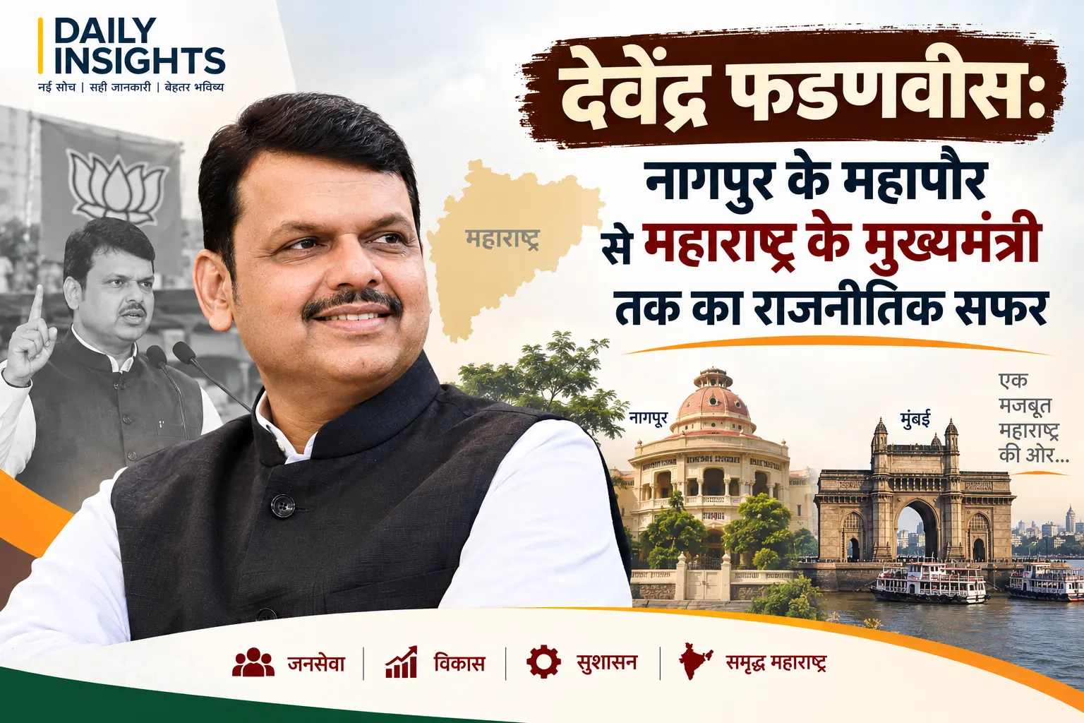 देवेंद्र फडणवीस: नागपुर के महापौर से महाराष्ट्र के मुख्यमंत्री तक का राजनीतिक सफर
