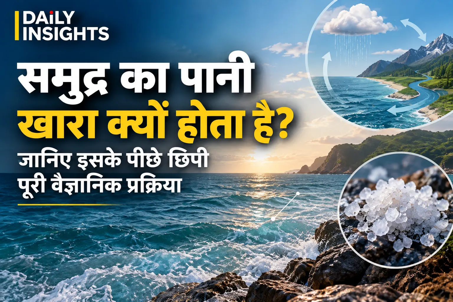 समुद्र का पानी खारा होने की वैज्ञानिक प्रक्रिया