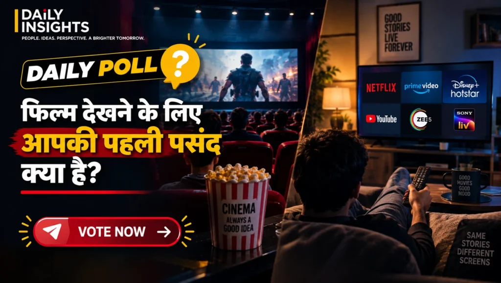 फिल्म देखने के लिए आपकी पहली पसंद क्या है?