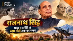 राजनाथ सिंह का पोर्ट्रेट — छात्र राजनीति से भारत के रक्षा मंत्री तक का सफर