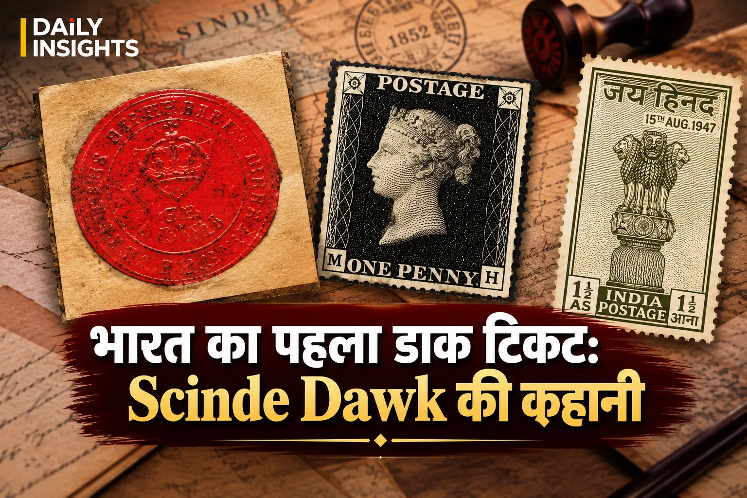 भारत का पहला डाक टिकट Scinde Dawk